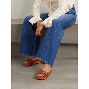 LIKE NEW Chloe Jeanette Embellished Leather Mule Clogs EU 37 US 7